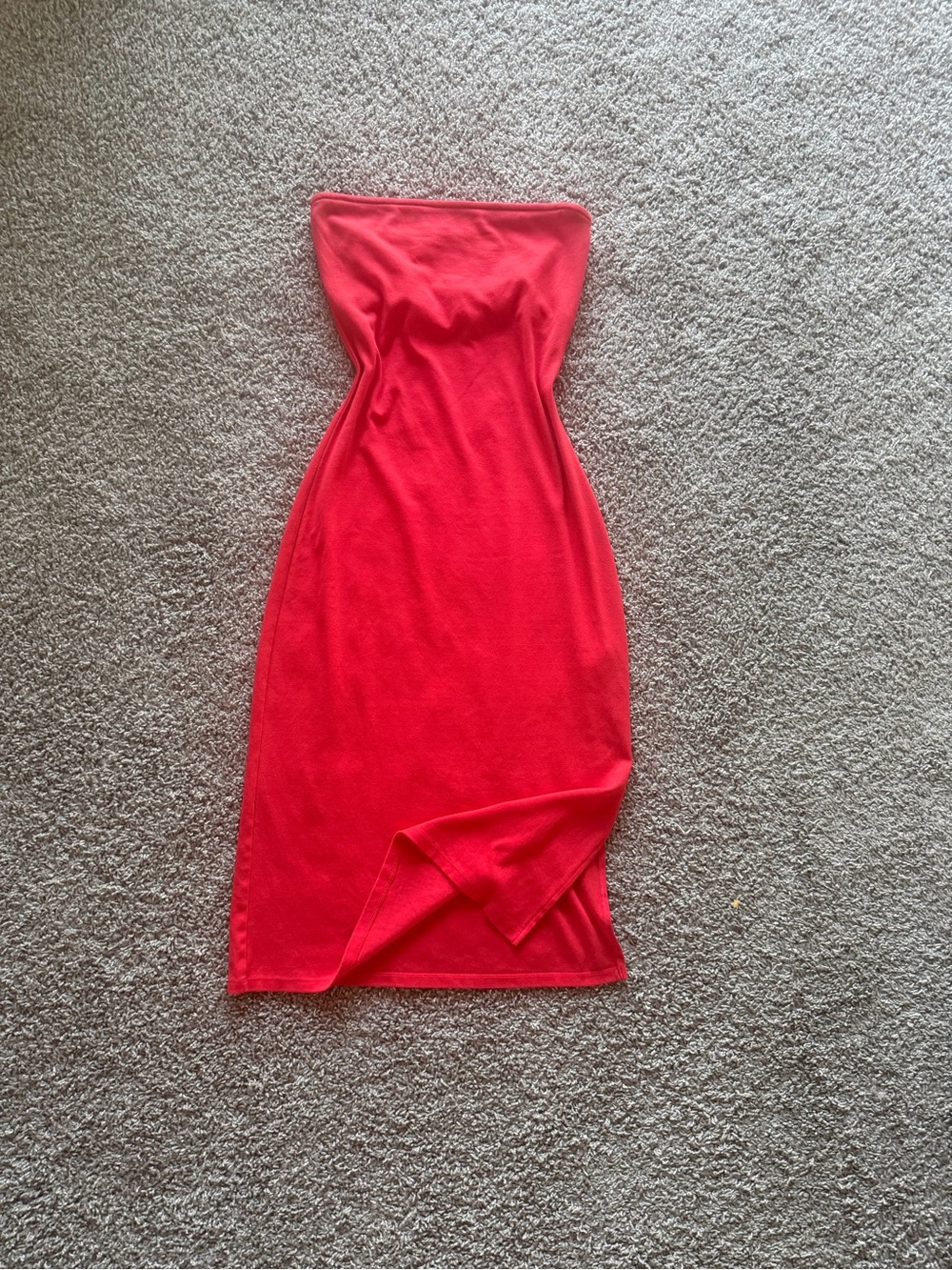 GAP Strapless Red Bodycon Midi Dress